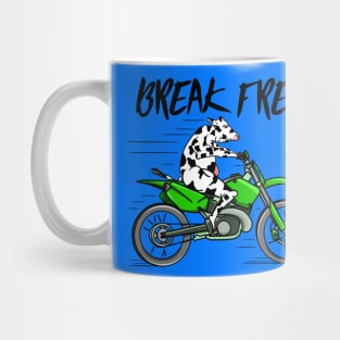 Cow on a motorbike Mug